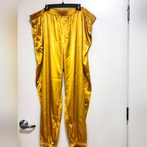 Ashley Stewart Gold Satin Joggers Size 22/24